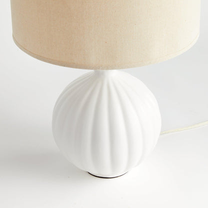 close up of white lamp
