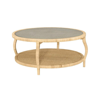 a table with a glass top and a wooden base