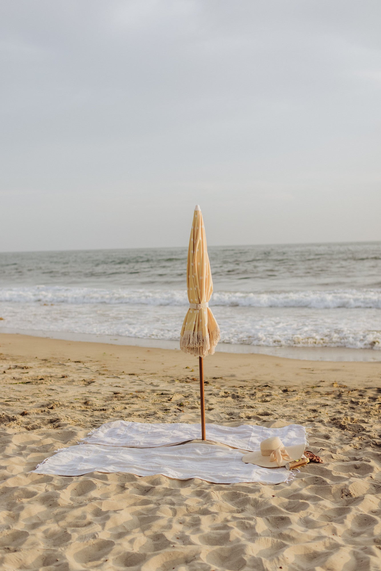 Summerland 6.5 ft. Portable Beach Umbrella - Coastal UV 50+ Sun Shade, Beach House Outdoor Entertaining
