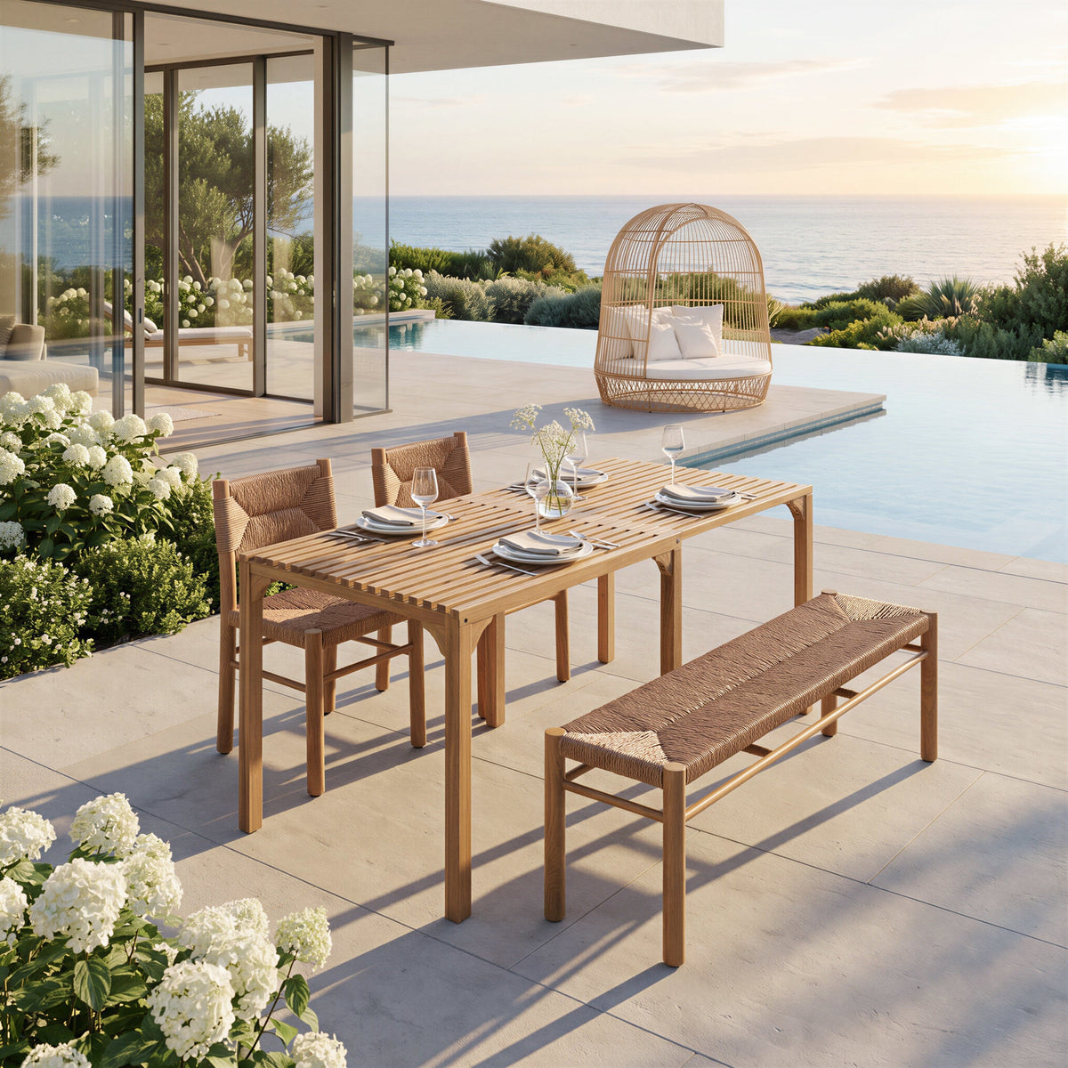 Iska Dining Chair (Set of 2) Natural